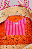 LOVE Bandana Quilted Tote Bag | Orange Multi