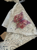 Vintage Hand Painted Butterfly Bandana