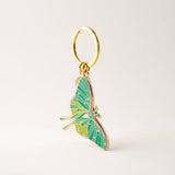 Glow-in-the-Dark Luna Moth Keychain & Bag Charm