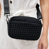 Inspiration Woven Neoprene Crossbody Bag | Black