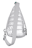 Silver Metallic Crossbody Sling Bag