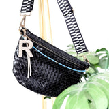 Beaded Bag Charm Decor Accent Thin Blue