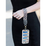Clip & Go Phone Purse Crossbody Strap Zippered Pouch Silver