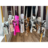 Priscilla Clear Cowhide Crossbody Festival Stadium White Gold Specks