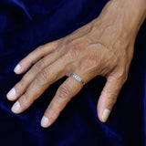 Artisan Sterling Silver Moon Phases Band Stacking Ring