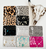 Western Cowhide Hair On Credit Card Holder Money holder Cheetah Spots