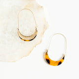 Olivia Oval Hoop Earrings Tortoise