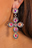 Silver Crystal Cross Dangle Earrings – Southern Grace
