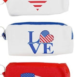 American Love Vegan Leather On The Go Bag Pouch Keychain