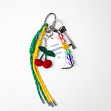 Cherry Pop Beaded Keychain Bag Charm