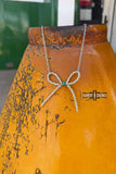 Cowgirl Pearls Necklace | Bronze Navajo Style Pearl Bow Necklace