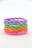 Twisted Thai Buddhist Temple Mantra Bangle – Fluo Pink | Small/Medium