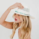 Shell Beach Western Sun Hat | Blue Stones
