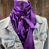 Purple Solid Color Western Southwestern Wild Rag Scarf Accent