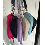 Nylon ID Pouch Wallet with Wristlet Strap Sky Blue