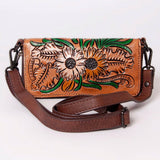 American Darling Hand-Tooled & Painted Leather Crossbody Bag