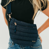 Jolie Puffer Crossbody Bum Bag Dark Denim