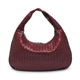 Victoria Woven Vegan Leather Hobo Bag | Natural