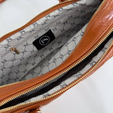 Arlys Black Vegan Leather Barrel Shoulder Bag