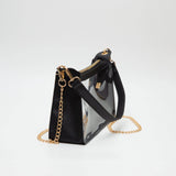 Marilyn Clear Leopard Satchel with Chain Strap TG10618