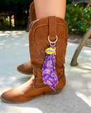 LSU Tigers Purple Paisley Bandana Bag Charm