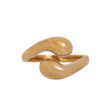 Bronze Teardrop Swirl Ring | Adjustable | Sculptural Wraparound | Artisan