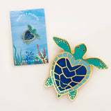 Sea Turtle Heart Enamel Lapel Pin