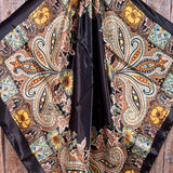 Golden Rod Paisley Printed Western Southwestern Wild Rag Scarf Accent