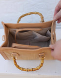 Kennedy Mini Tote — Natural Kelly Green