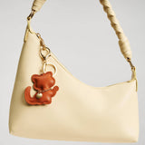 Vegan Leather Kittie Keychain Bag Charm