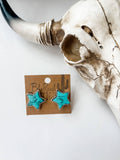 Western Star Stud Earrings Turquoise