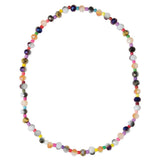 Shimmering Sea Multicolor Marbled Glass Bead Stretch Anklet