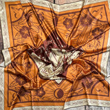 Wild West Print Scarf | 36x36 | Cinnamon