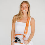 Bridget Clear Purse – Texas Patterned Straps | Dual Strap Set