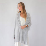 Catalina Light Grey Cashmere-Blend Travel Scarf & Wrap