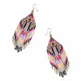 De La Dia Tribal-Inspired Beaded Drop Earrings