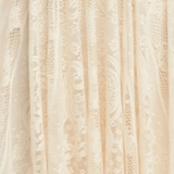 Creamy Ivory Lace Tulle Midi Skirt Large