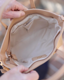 Georgie Mini Tote — Natural Navy