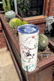 Saguaro Drifter Western 20 oz Stainless Tumbler Cream Black