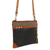 Brook Leather Crossbody Black Brown