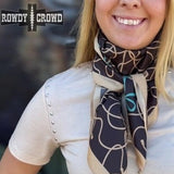 Rhinestone Cowgirl Rope Bow Bandana Western Southwestern Wild Rag Scarf Accent