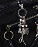 Romantic Whimsy Vintage Heart & Pearl Bag Charm
