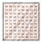 Equestrian Horse Print Satin Square Scarf | Classic Preppy | Noble Blush