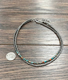 Handmade 2-Strand Navajo Gemstone & Bead Necklace – Adjustable 16"-21"