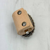 Western Silver Tone with White Stones Wild Rag Scarf Slide