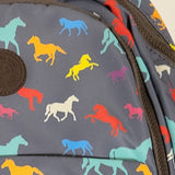 Montana West Horses Western Printed Nylon Backpack Grey Multicolors