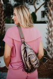 Bronze Metallic Crossbody Sling Bag