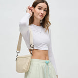 Ethereal Woven Neoprene Dual Strap Crossbody Cream