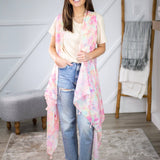 Boho Tie Dye Kimono Vest