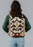 Cotton Woven Tan Brown Western Southwestern Aztec Backpack